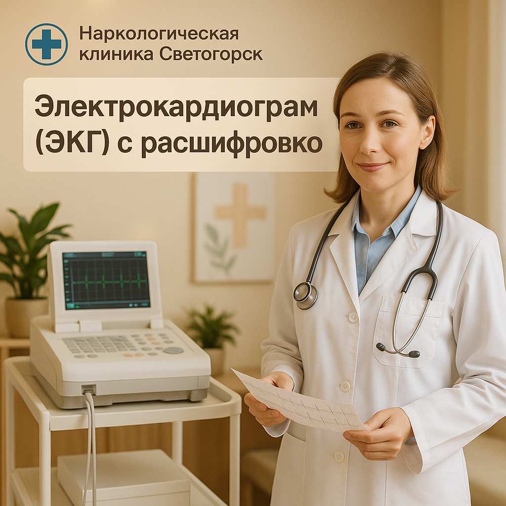 Электрокардиограмма (ЭКГ) с расшифровкой
